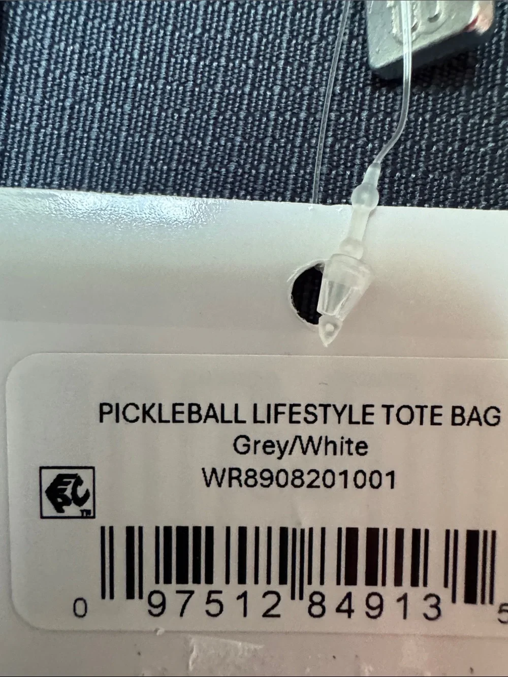 WILSON PICKLEBALL LIFESTYLE TOTE BAG GREY/WHITE